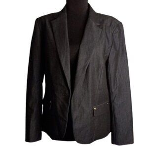 Anne Klein M Blazer Blue Lined Dressy Jacket